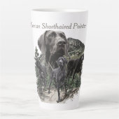 Duitse kortharige pointer liefhebbers latte mok (Voorkant)