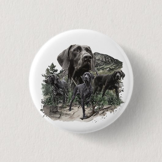Duitse kortharige pointer liefhebbers ronde button 3,2 cm (Voorkant)