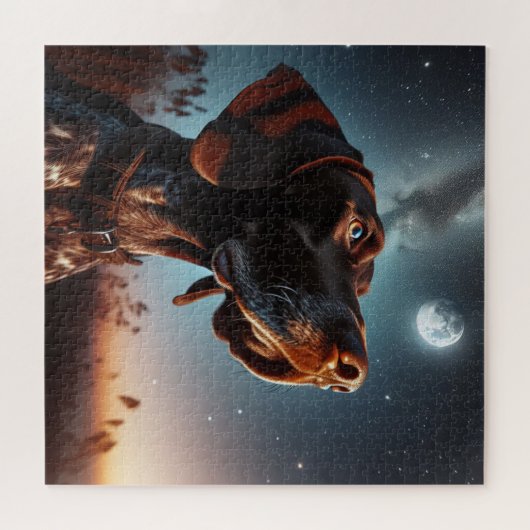 Duitse Kortharige Pointer met in de hoofdrol Night Legpuzzel (Horizontaal)