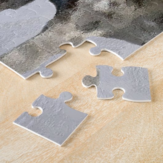 Duitse kortharige pointer met Kerstmis Legpuzzel (Zijkant)