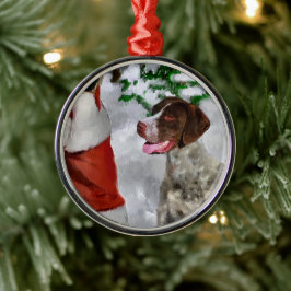 Duitse kortharige pointer met Kerstmis Metalen Ornament
