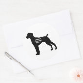 duitse kortharige pointer naam silhouette ronde sticker (Envelop)