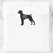 duitse kortharige pointer naam silhouette ronde sticker (Tas)