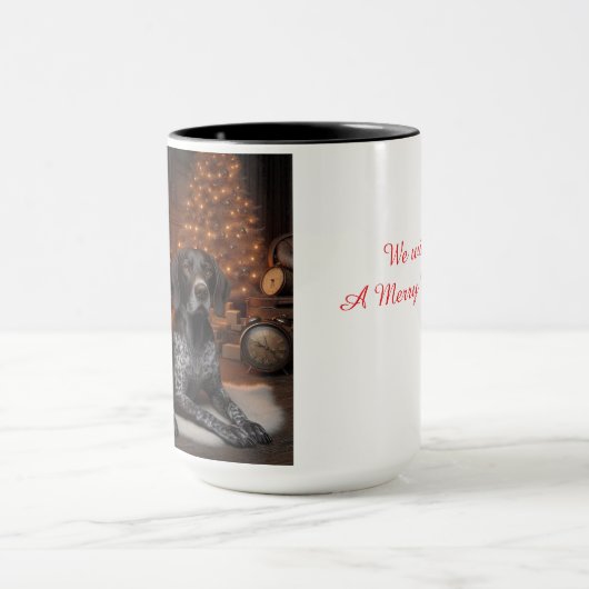 Duitse Kortharige Pointer Pair Kerst Mok Cup (Midden)