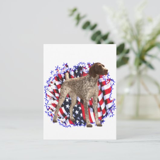 Duitse kortharige pointer patriot briefkaart (Staand voorkant)