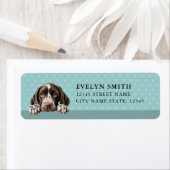 Duitse kortharige pointer retour adreslabels etiket (Insitu)