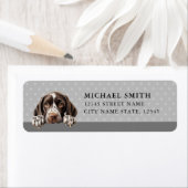 Duitse kortharige pointer retour adreslabels etiket (Insitu)