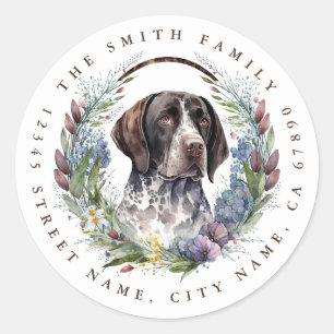 Duitse kortharige pointer ronde Stickers