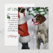 Duitse kortharige pointer Santa Christmas Kaart (Voorkant / Achterkant)