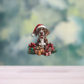 Duitse Kortharige Pointer Santa Hat Christmas GSP Acryl Bord (Neutraal)