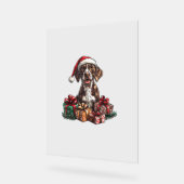 Duitse Kortharige Pointer Santa Hat Christmas GSP Acryl Bord (Hoek)