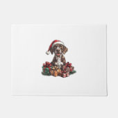 Duitse Kortharige Pointer Santa Hat Christmas GSP Deurmat (Voorkant)