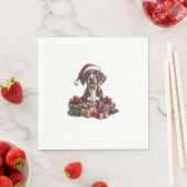Duitse Kortharige Pointer Santa Hat Christmas GSP Servet (Insitu)