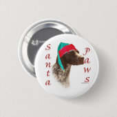 Duitse kortharige pointer Santa Paws Ronde Button 5,7 Cm (Voorkant /achterkant)