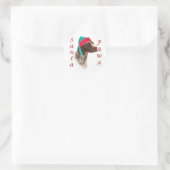Duitse kortharige pointer Santa Paws Ronde Sticker (Tas)