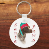 Duitse kortharige pointer Santa Paws Sleutelhanger (Achterkant)