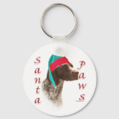 Duitse kortharige pointer Santa Paws Sleutelhanger (Achterkant)
