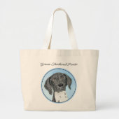 Duitse Kortharige Pointer Schilderen Originele Kun Grote Tote Bag (Voorkant)