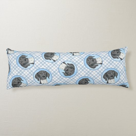 Duitse Kortharige Pointer Schilderen Originele Kun Lichaamskussen (Achterkant)