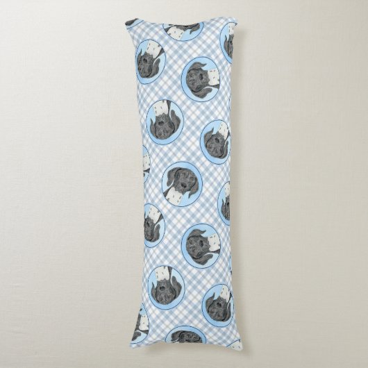 Duitse Kortharige Pointer Schilderen Originele Kun Lichaamskussen (Voorkant Verticaal)