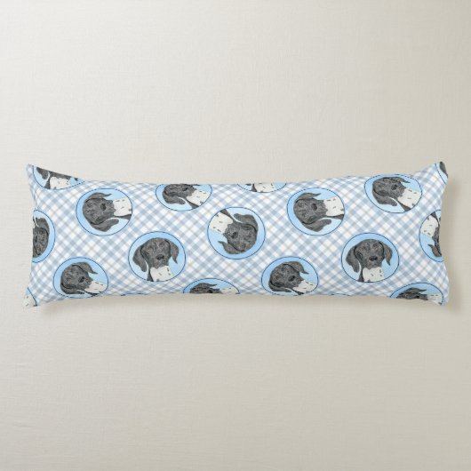 Duitse Kortharige Pointer Schilderen Originele Kun Lichaamskussen (Voorkant)