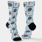 Duitse Kortharige Pointer Schilderen Originele Kun Sokken (Gebogen)