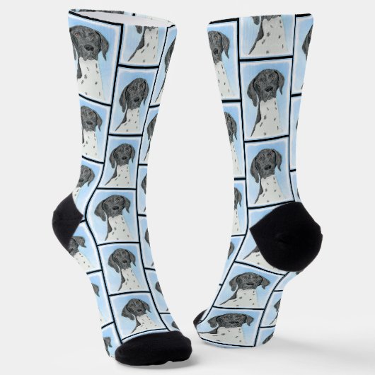 Duitse Kortharige Pointer Schilderen Originele Kun Sokken (Gebogen)