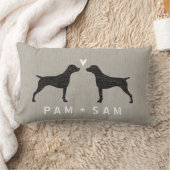 Duitse kortharige pointer silhouetten liefde kussen (Deken)