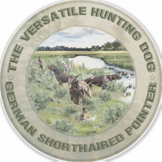 Duitse kortharige pointer sticker (Voorkant)