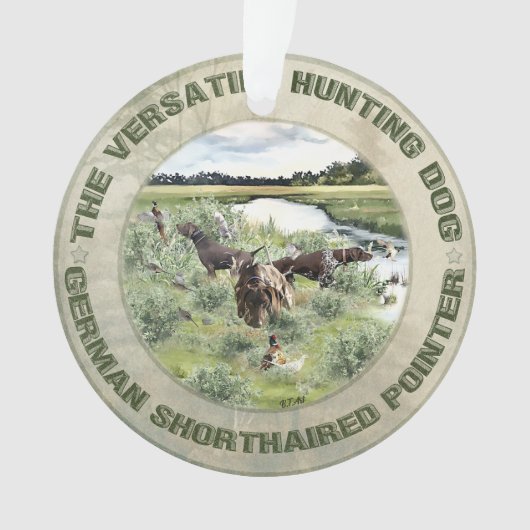 Duitse kortharige pointer sticker ornament (voorkant)
