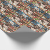 Duitse kortharige pointer vakantie bakken: feestel cadeaupapier (Hoek)