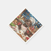 Duitse kortharige pointer vakantie bakken: feestel servet (Hoek)