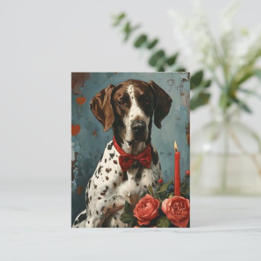 Duitse kortharige pointer  Valentijnsdag Briefkaart (Staand voorkant)