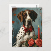Duitse kortharige pointer  Valentijnsdag Briefkaart (Voorkant / Achterkant)