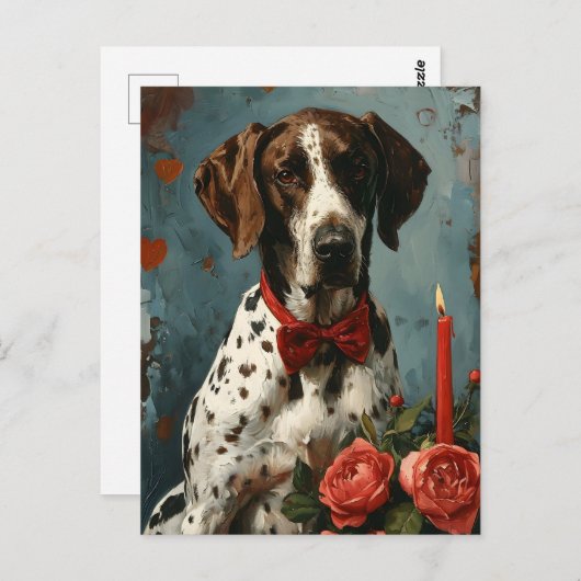 Duitse kortharige pointer  Valentijnsdag Briefkaart (Voorkant / Achterkant)