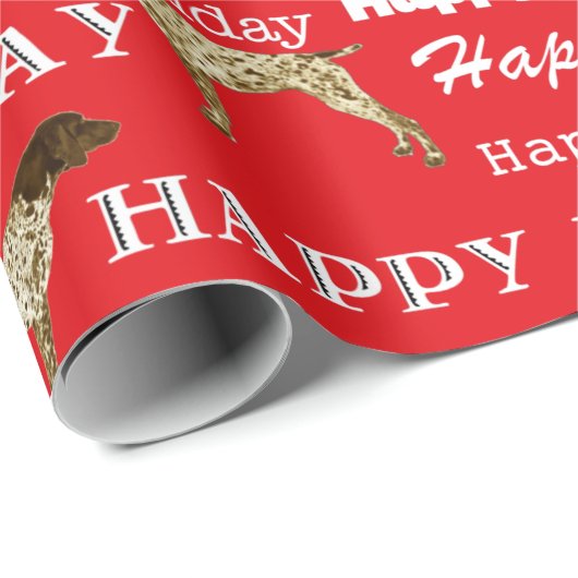 Duitse Kortharige Pointer, Verjaardag Gift Wrap GS Cadeaupapier (Rol Hoek)