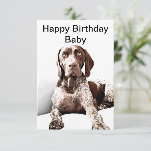 Duitse Kortharige Pointer Verjaardag Kaart (Staand voorkant)