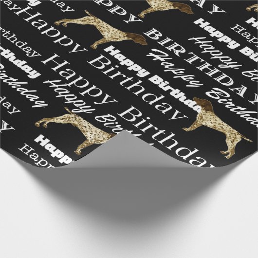 Duitse Kortharige Pointer Verjaardagspapier, GSP, Cadeaupapier (Hoek)