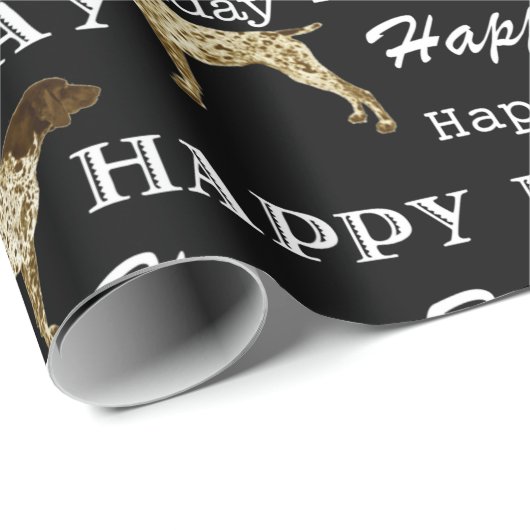 Duitse Kortharige Pointer Verjaardagspapier, GSP, Cadeaupapier (Rol Hoek)