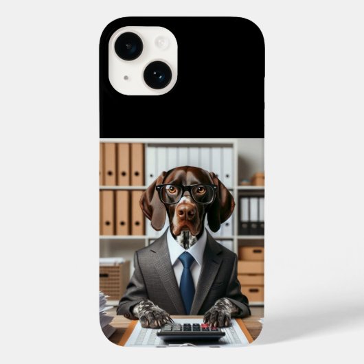 Duitse Kortharige Pointer werkende Accountant Case-Mate iPhone Case (Achterkant)