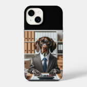 Duitse Kortharige Pointer werkende Accountant iPhone Hoesje (Achterkant)