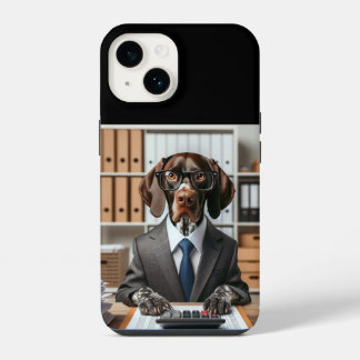 Duitse Kortharige Pointer werkende Accountant iPhone 14 Hoesje