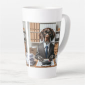 Duitse Kortharige Pointer werkende Accountant Latte Mok (Rechterhoek)