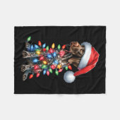 Duitse Kortharige Pointerdog liefhebbers Santa Hat Fleece Deken (Voorkant (Horizontaal))