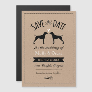 Duitse kortharige pointers bruiloft Save the Date Magnetische Uitnodiging