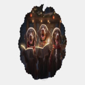 Duitse kortharige pointers Christmas Caroling Ornament Kaart (Rechts)