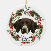 Duitse kortharige pointers hond keramisch ornament (Voorkant)