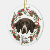 Duitse kortharige pointers hond keramisch ornament (Links)
