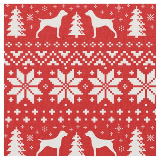 Duitse Kortharige Pointers Kerstvakantie Stof (Close Up)