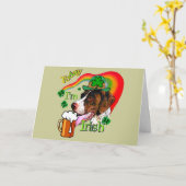 Duitse Kortharige St Patricks van de Wijzer Dag Kaart (Gele Bloem)